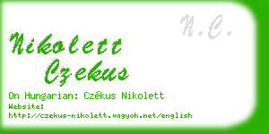 nikolett czekus business card